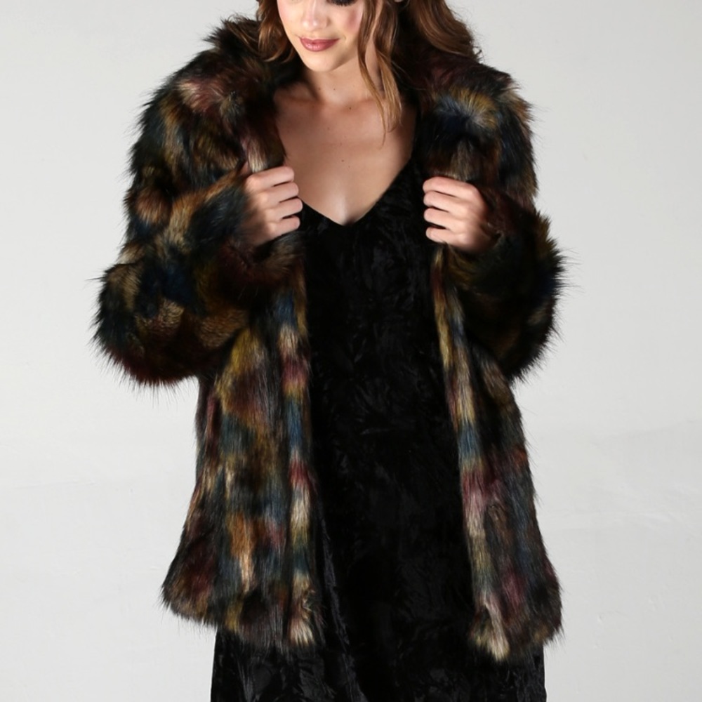 Faux fur jacket